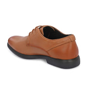 Men Premium Leather Tan Formal Derby Shoes (Joyland-52-Tan)