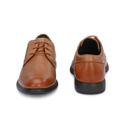 Men Premium Leather Tan Formal Derby Shoes (Joyland-52-Tan)