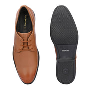 Men Premium Leather Tan Formal Derby Shoes (Joyland-52-Tan)
