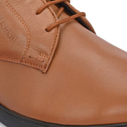 Men Premium Leather Tan Formal Derby Shoes (Joyland-52-Tan)