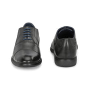 Men Premium Leather Black Formal Oxford Shoes (Joyland-60-Black)