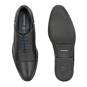 Men Premium Leather Black Formal Oxford Shoes (Joyland-60-Black)