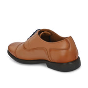 Men Premium Leather Tan Formal Oxford Shoes (Joyland-60-Tan)
