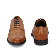 Men Premium Leather Tan Formal Oxford Shoes (Joyland-60-Tan)