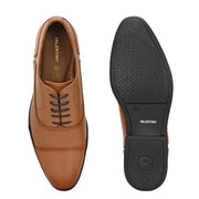 Men Premium Leather Tan Formal Oxford Shoes (Joyland-60-Tan)