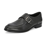 West Port Men Single Monk Strap Dress Shoe (LEO-80-BLACK)