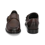 West Port Men Single Monk Strap Dress Shoe (LEO-80-BROWN)