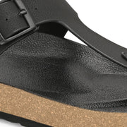 West Port Men's Cushion Sliders | PU Padded Footbed | Bounce Back Technology | Lightweight Flip Flops for Everyday Comfort (M-Aero-08-Black)