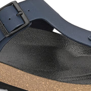 West Port Men's Cushion Sliders | PU Padded Footbed | Bounce Back Technology | Lightweight Flip Flops for Everyday Comfort (M-Aero-08-Navy)