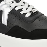 West Port Men Black & Silver Sneakers (M-AI-50-BLACK-SILVER)