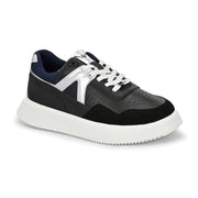 West Port Men Black & Silver Sneakers (M-AI-50-BLACK-SILVER)