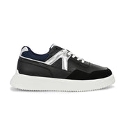 West Port Men Black & Silver Sneakers (M-AI-50-BLACK-SILVER)
