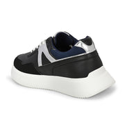 West Port Men Black & Silver Sneakers (M-AI-50-BLACK-SILVER)