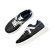 West Port Men Black & Silver Sneakers (M-AI-50-BLACK-SILVER)