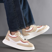 West Port Men White & Beige Sneakers (M-AI-55-WHITE-BEIGE)