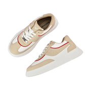 West Port Men White & Beige Sneakers (M-AI-55-WHITE-BEIGE)