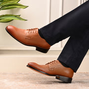Men Premium Leather Formal Derby Shoes (M-ATC-TRUMP-51-COGNAC)