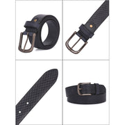 West Port Men’s Blue Textured Genuine Leather Belt (M-BT-LE-03-BLUE)