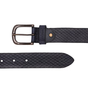 West Port Men’s Blue Textured Genuine Leather Belt (M-BT-LE-03-BLUE)
