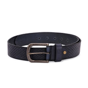 West Port Men’s Blue Textured Genuine Leather Belt (M-BT-LE-03-BLUE)