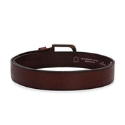 West Port Men’s Burgundy Textured Genuine Leather Belt (M-BT-LE-03-BURGUNDY)