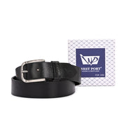 West Port Men’s Genuine Leather Belt (M-BT-LE-04-BLACK)