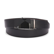 Valentino Men's Genuine Leather Auto Lock No-Hole Reversible Belt – Black and Brown with Ratchet Buckle (M-BT-MM-121-BLACK-BROWN)