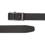 Valentino Men's Genuine Leather Auto Lock No-Hole Reversible Belt – Black and Brown with Ratchet Buckle (M-BT-MM-123-BLACK-BROWN)