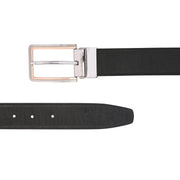 Valentino Men's Genuine Leather Reversible Belt – Black and Brown with Premium Buckle (M-BT-MM-124-BLACK-BROWN)