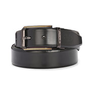 Valentino Men's Genuine Leather Reversible Belt – Black and Maroon with Premium Pin Hole Buckle (M-BT-MM-125-BLACK-MAROON)