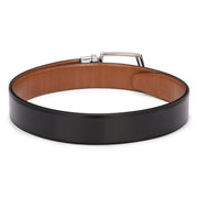 Valentino Men's Genuine Leather Reversible Belt – Black and Tan with Premium Pin Hole Buckle (M-BT-MM-126-BLACK-TAN)
