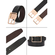 Valentino Men's Genuine Leather Reversible Belt – Black and Brown with Premium Buckle (M-BT-MM-129-BLACK-BROWN)