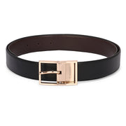 Valentino Men's Genuine Leather Reversible Belt – Black and Brown with Premium Buckle (M-BT-MM-129-BLACK-BROWN)