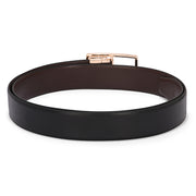 Valentino Men's Genuine Leather Reversible Belt – Black and Brown with Premium Buckle (M-BT-MM-129-BLACK-BROWN)