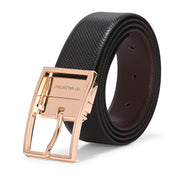 Valentino Men's Genuine Leather Reversible Belt – Black and Brown with Premium Buckle (M-BT-MM-129-BLACK-BROWN)