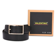 Valentino Men's Genuine Leather Reversible Belt – Black and Brown with Premium Buckle (M-BT-MM-129-BLACK-BROWN)