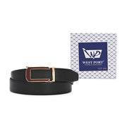 West Port Men’s Reversible Genuine Leather Auto-Lock Belt (M-BT-MM-139-BLACK-BROWN)