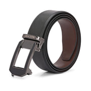 West Port Men’s Reversible Genuine Leather Auto-Lock Belt (M-BT-MM-140-BLACK-TAN)