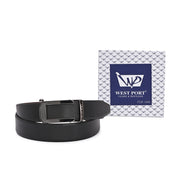 West Port Men’s Reversible Genuine Leather Auto-Lock Belt (M-BT-MM-140-BLACK-TAN)
