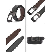 West Port Men’s Reversible Genuine Leather Auto-Lock Belt (M-BT-MM-140-BLACK-TAN)
