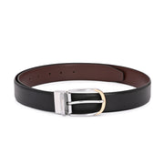 West Port Men’s Reversible Genuine Leather Belt with Metal Buckle (M-BT-MM-141-BLACK-BROWN)