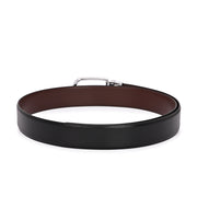 West Port Men’s Reversible Genuine Leather Belt with Metal Buckle (M-BT-MM-141-BLACK-BROWN)