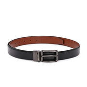 West Port Men’s Reversible Genuine Leather Belt with Metal Buckle (M-BT-MM-145-BLACK-COGNAC)