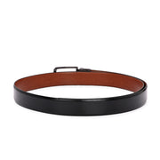 West Port Men’s Reversible Genuine Leather Belt with Metal Buckle (M-BT-MM-145-BLACK-COGNAC)