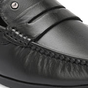 Men Premium Leather Penny Loafers (M-KP-05-BLACK)