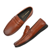 Men Premium Leather Penny Loafers (M-KP-05-COGNAC)