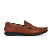 Men Premium Leather Penny Loafers (M-KP-05-COGNAC)