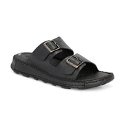 West Port Men Premium Leather Casual Sandals (M-MF-01-BLACK)