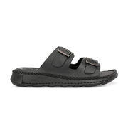 West Port Men Premium Leather Casual Sandals (M-MF-01-BLACK)