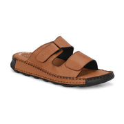 West Port Men Premium Leather Casual Sandals with Comfort Footbed (M-MF-15-TAN)